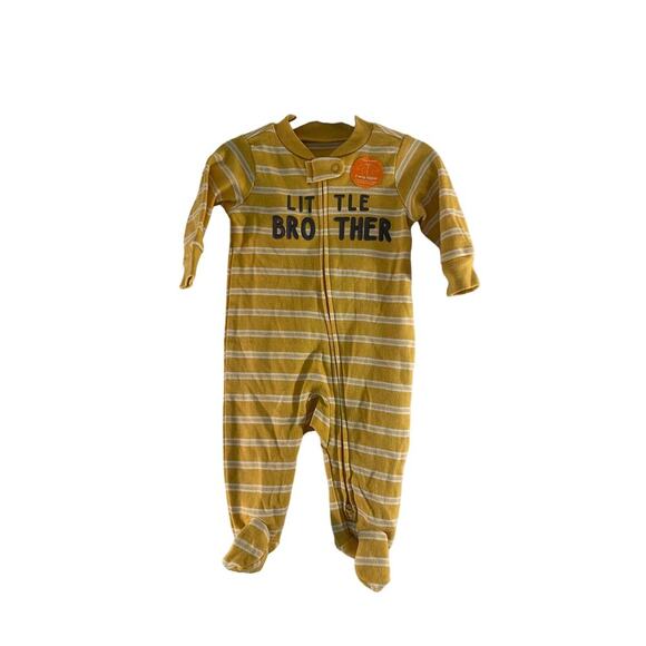 CARTER’S Boy’s NWT “Little Brother” 2-Way Zipper One Piece / Size: 3 Months - Picture 1 of 7